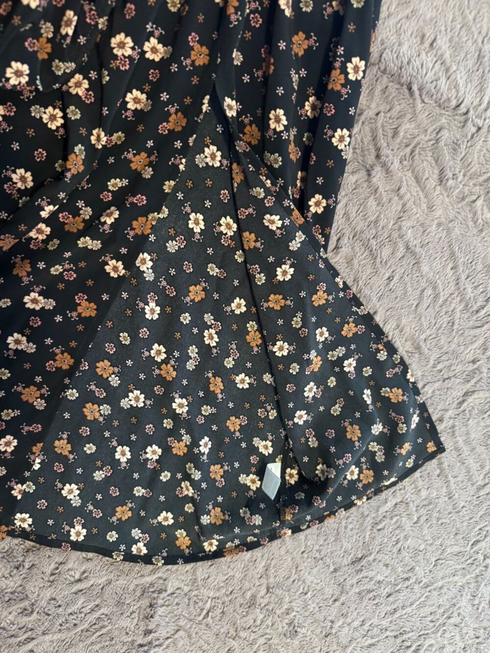 Lola Grace Floral Maxi Dress Small Polyester Black Brown - Picture 6 of 8
